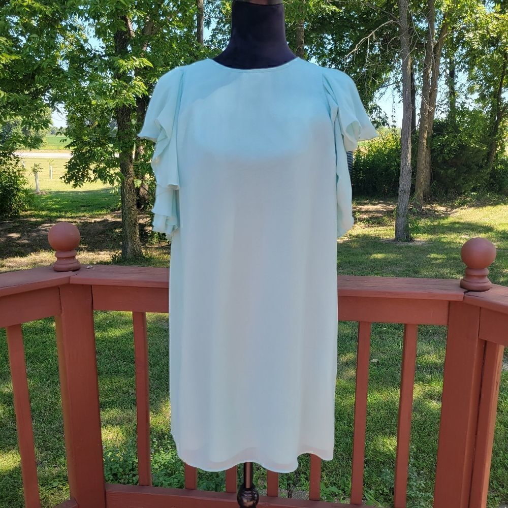 Lauren Conrad Flutter shift dress, sz 12-14